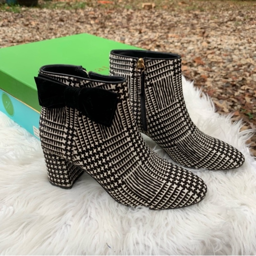 Kate Spade Holly Bow Ankle Boots Size 7